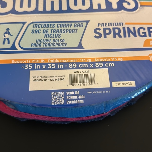 NEW: SwimWays Papasan Spring Float Hyper-Flate Valve - Adult Pool Lounge Chair - Picture 8 of 11